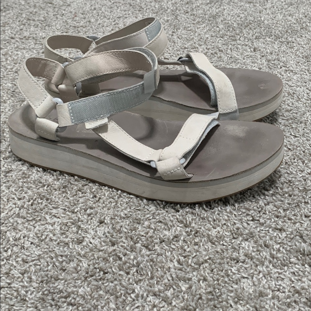 Teva Midform Gray White Sandals Size 10 - Picture 5 of 9